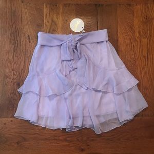 Leanna Wrap Mini Skirt in lilac